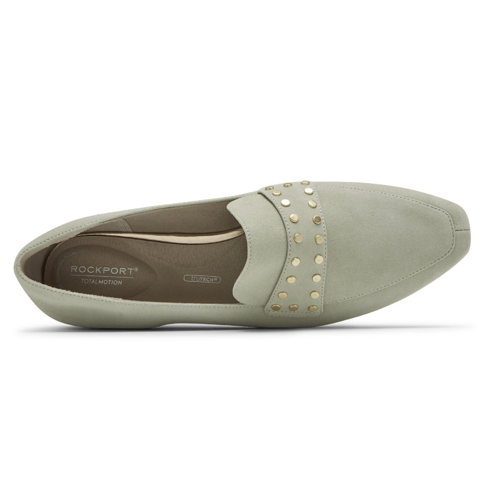 Rockport Loafers Dam Olivgröna - Total Motion Laylani Studded - RUHJN9364